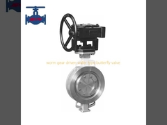 worm gear driven wafer type butterfly valve
