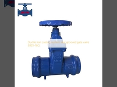Ductile iron casting resilient seat grooved gate valve Z85X-16Q