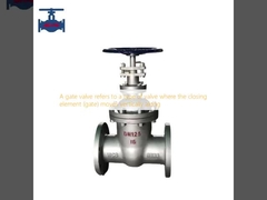 A gate valve refers to a type of valve where the closing element (gate) moves vertically along