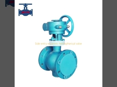 Side entry eccentric hemispherical valve