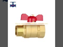 Manual copper ball valve with inner and outer wires