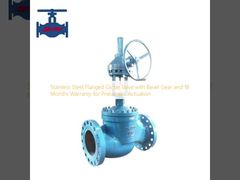 Stainless Steel Flanged Globe Valve with Bevel Gear and 18 Months Warranty for Pneumatic Actuation
